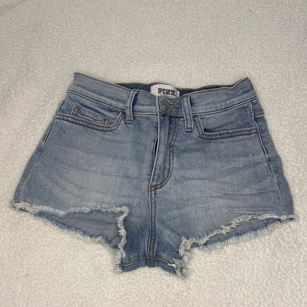 Pink  Victoria's Secret Light Blue Jean Shorts